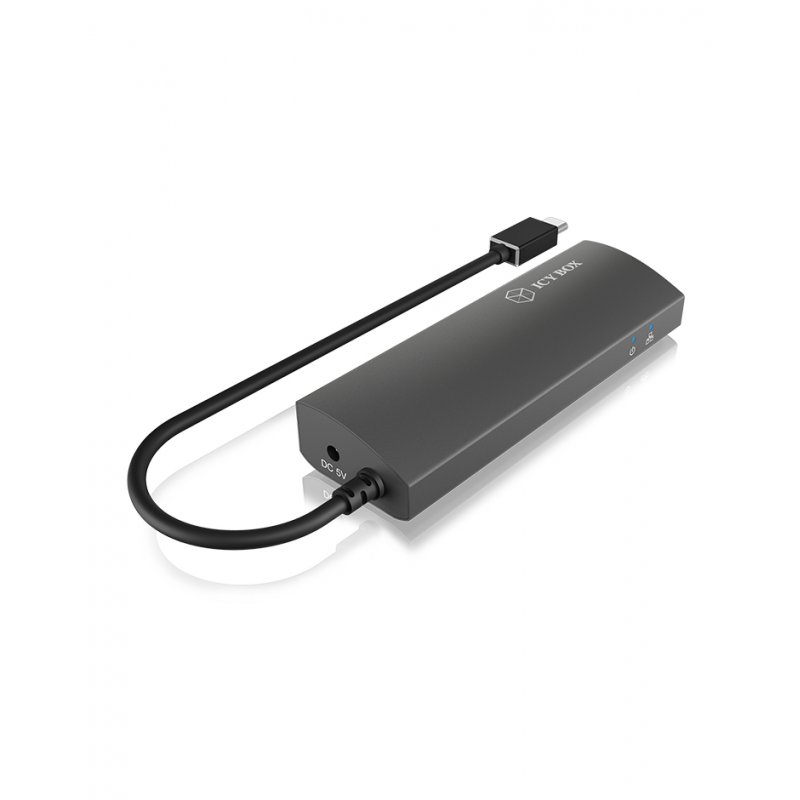 ICY BOX IB-HUB1406-C USB 3.2 Gen 1 (3.1 Gen 1) Type-C Anthracite