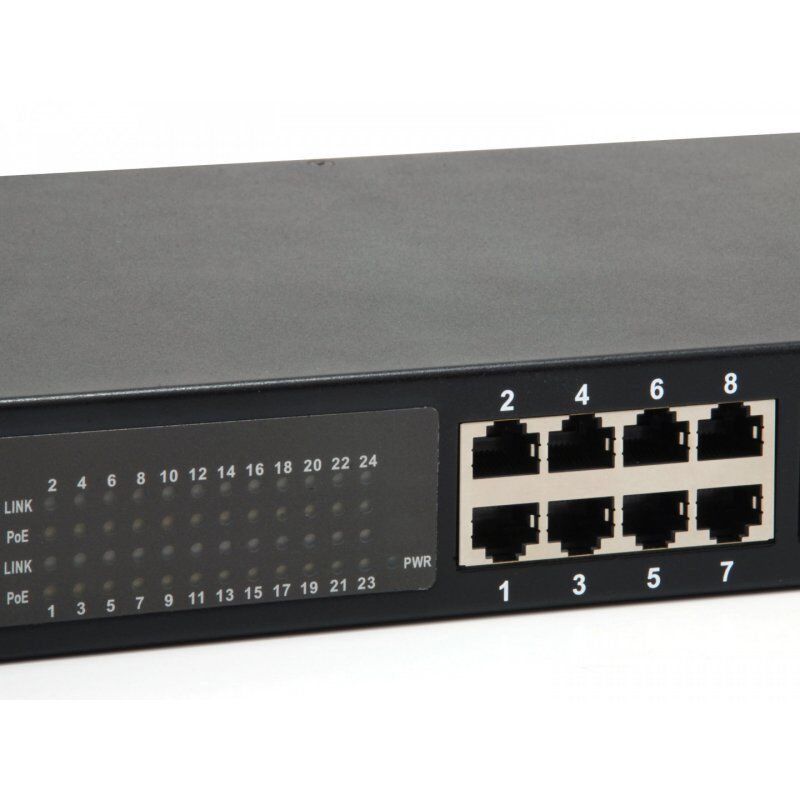 LevelOne 24-Port Gigabit PoE Switch, 802.3at/af PoE, 500W