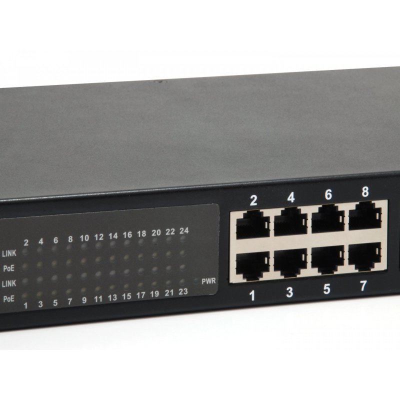 LevelOne 24-Port Gigabit PoE Switch, 802.3at/af PoE, 630W