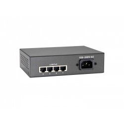 LevelOne 5-Port Fast Ethernet PoE Switch, 802.3at/af PoE, 4 PoE Outputs, 90W