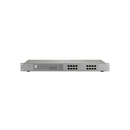 LevelOne 16-Port Fast Ethernet PoE Switch, 802.3at/af PoE, 120W