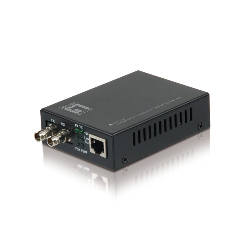LevelOne FVT-2002 convertisseur de support réseau 100 Mbit/s 1310 nm Noir