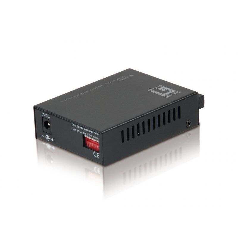 LevelOne RJ45 to SC Fast Ethernet Media Converter, Single-Mode Fiber, 40km