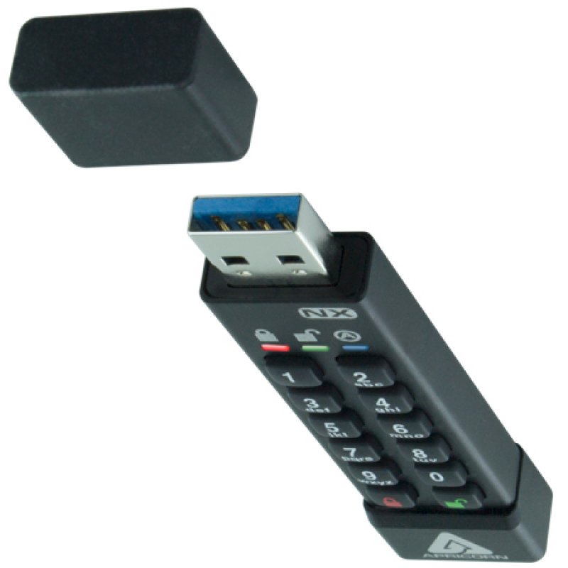 Apricorn ASK3-NX lecteur USB flash 128 Go USB Type-A 3.2 Gen 1 (3.1 Gen 1) Noir