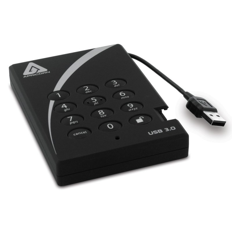 Apricorn Aegis Padlock disque dur externe 2 To Noir