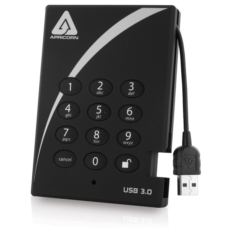 Apricorn compatible Aegis Padlock 3.0 A25-3PL256-2000 - Festplatte - 2 TB - USB 3.0