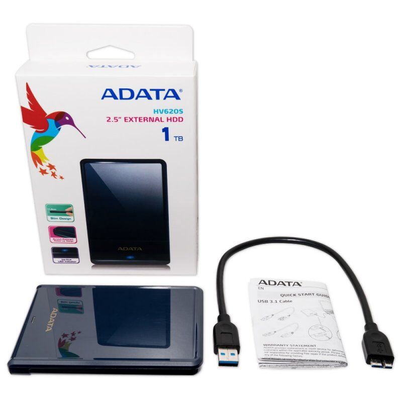 ADATA HV620S disque dur externe 1 To Bleu
