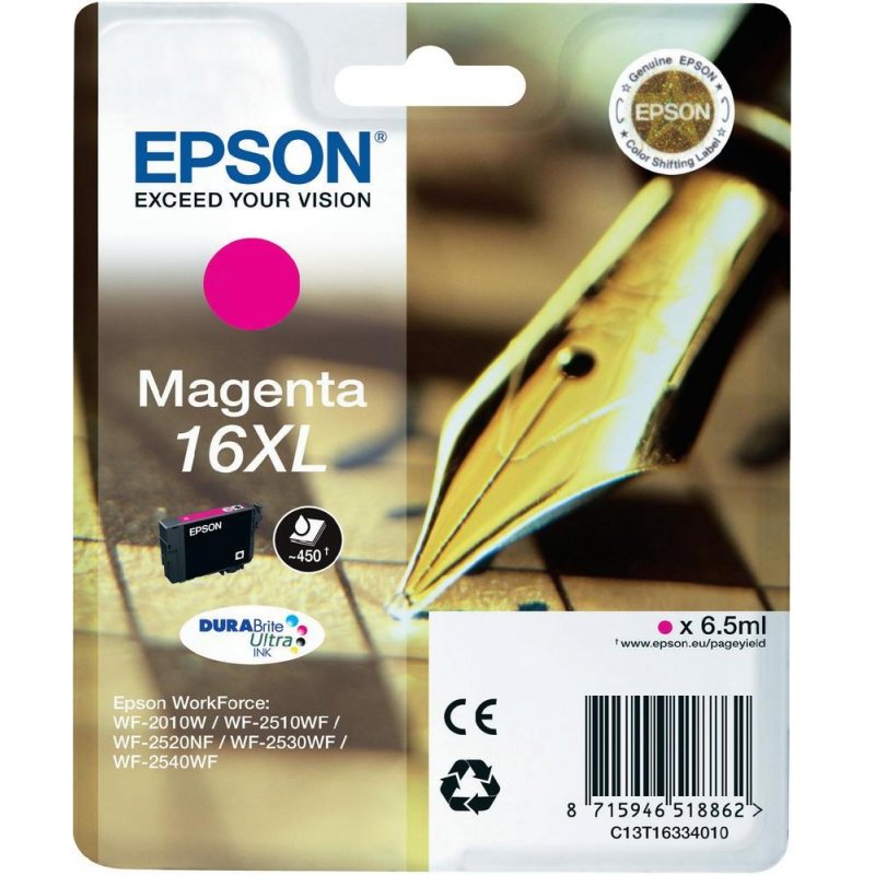 Epson Pen and crossword Singlepack Magenta 16XL DURABrite Ultra Ink