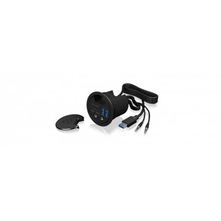 ICY BOX IB-HUB1403B socket-outlet Anthracite