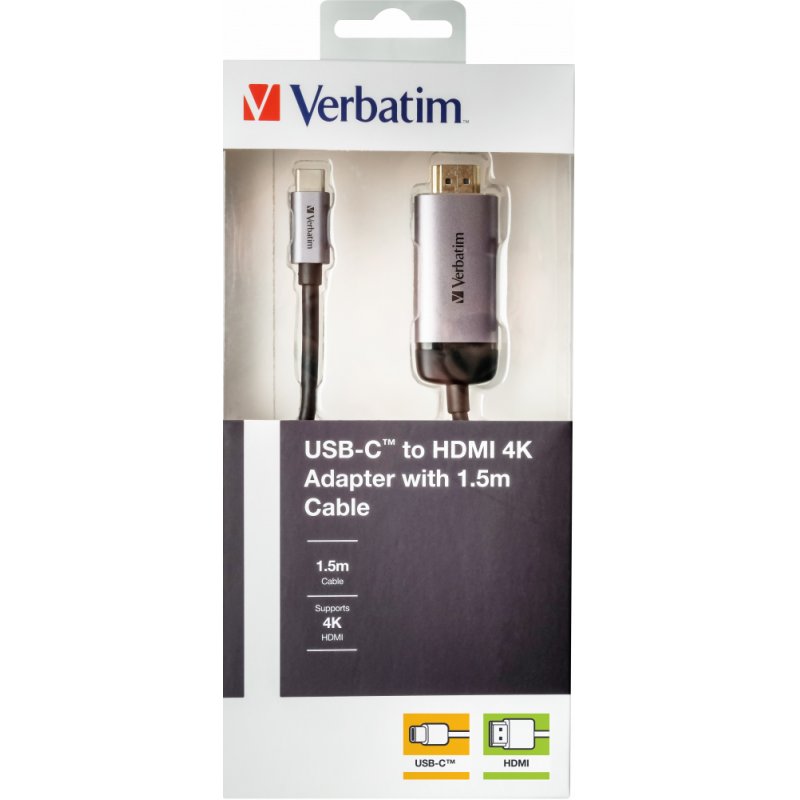 Verbatim compatible Video- / Audiokabel - HDMI / USB - 1.5 m