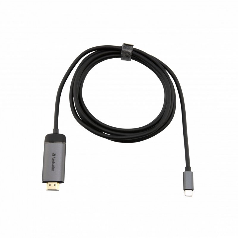 Verbatim 49144 câble vidéo et adaptateur 1,5 m USB Type-C HDMI Noir, Argent