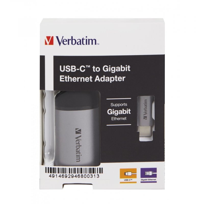 Verbatim compatible USB-C TO GIGABIT ETHERNET ADAPT