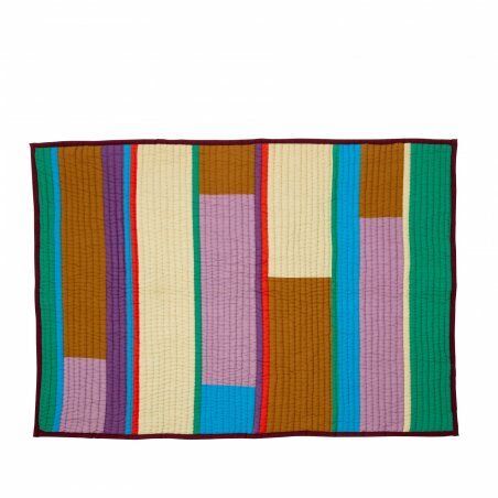 Hübsch - Pavilion Plaid Block Purple/Multicolour 140x200 cm