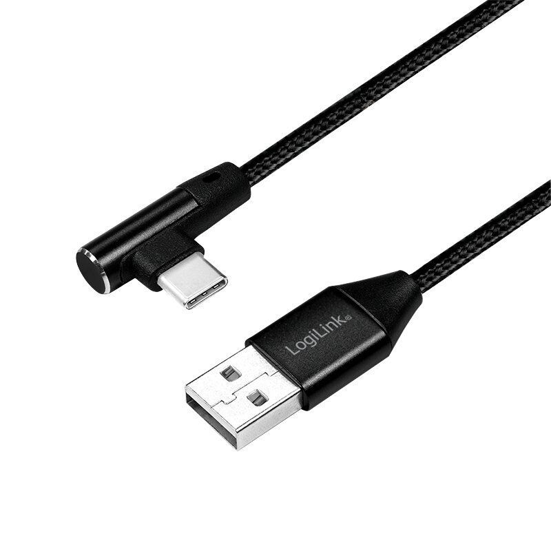 LogiLink CU0137 câble USB 0,3 m USB 2.0 USB A USB C Noir