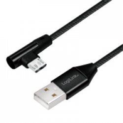 LogiLink CU0141 USB cable 0.3 m USB 2.0 USB A Micro-USB B Black