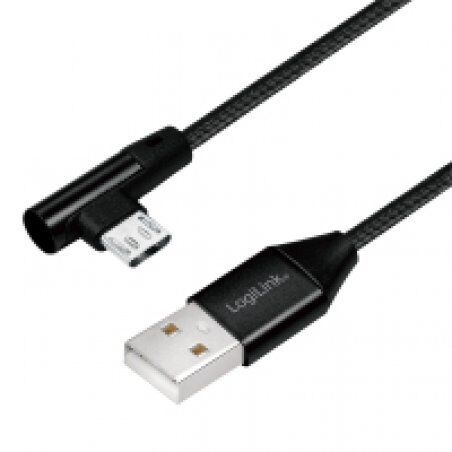 LogiLink CU0141 câble USB 0,3 m USB 2.0 USB A Micro-USB B Noir