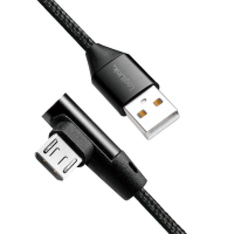 LogiLink CU0141 USB cable 0.3 m USB 2.0 USB A Micro-USB B Black