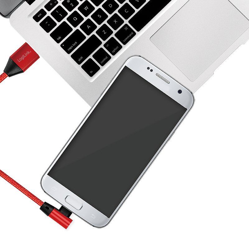 LogiLink CU0149 USB cable 0.3 m USB 2.0 USB A Micro-USB B Red