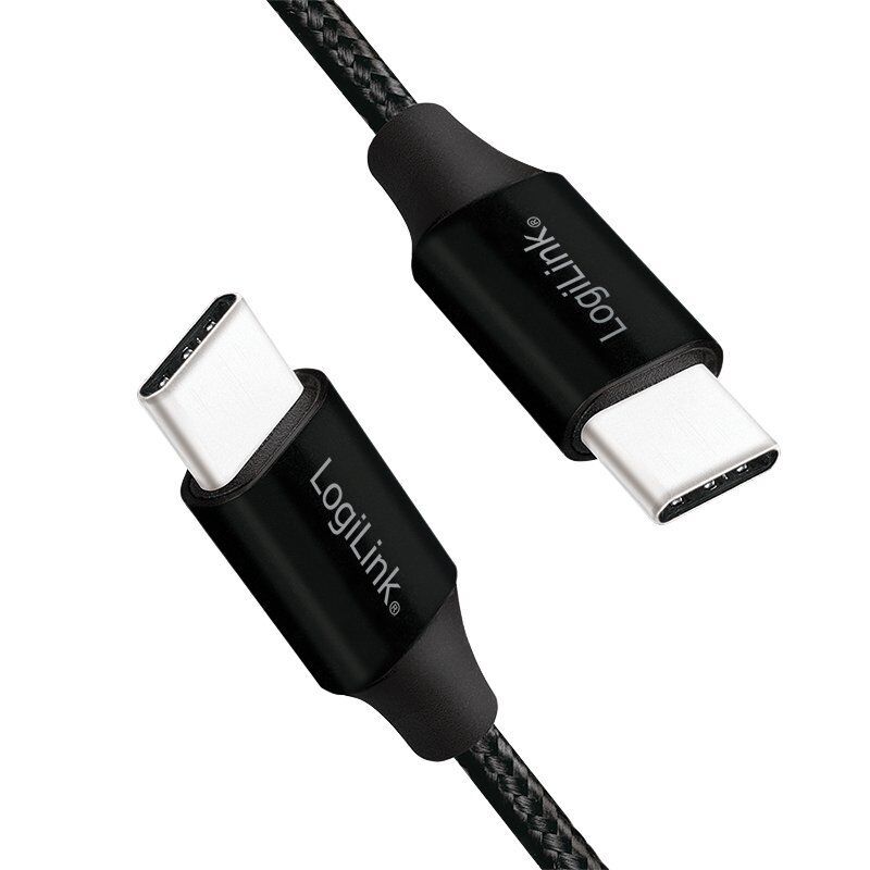 LogiLink CU0154 câble USB 1 m USB 2.0 USB C Noir