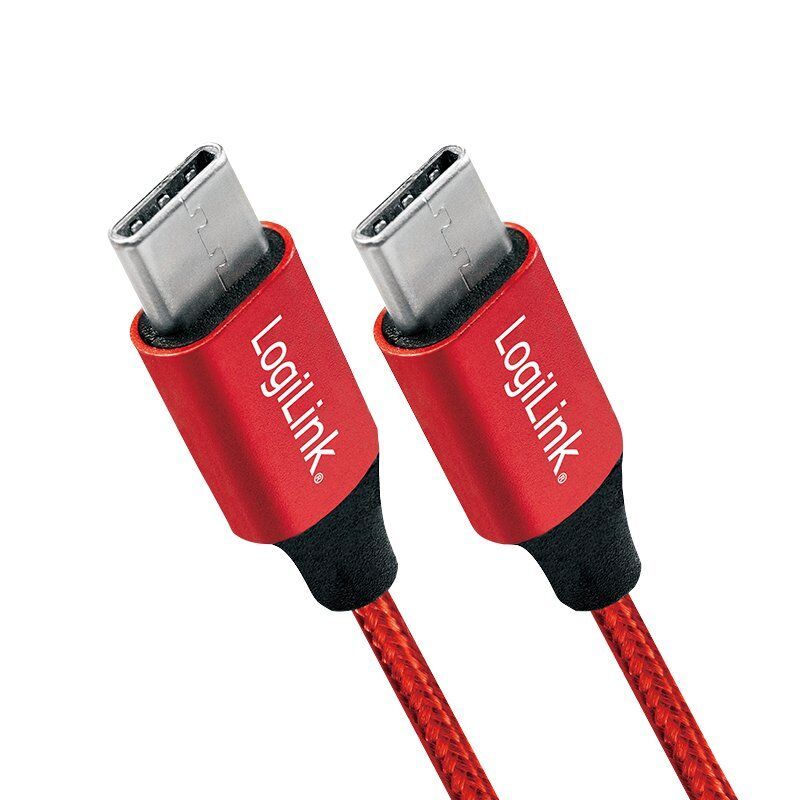 LogiLink CU0156 USB cable 1 m USB 2.0 USB C Red