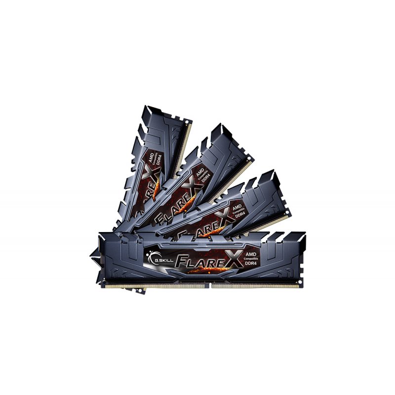 G.Skill compatible Flare X series - DDR4 - 32 GB: 4 x 8 GB - DIMM 288-PIN - ungepuffert