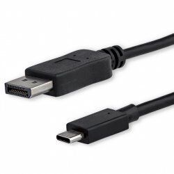 StarTech.com 6ft/1.8m USB C to DisplayPort 1.2 Cable 4K 60Hz - USB-C to DisplayPort Adapter Cable HBR2 - USB Type-C DP A