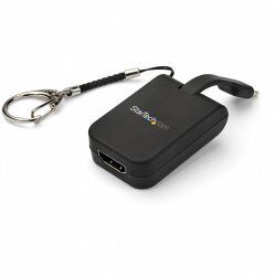 StarTech.com Compact USB C to HDMI Adapter - 4K 30Hz USB Type-C to HDMI Video Display Converter with Keychain Ring - USB