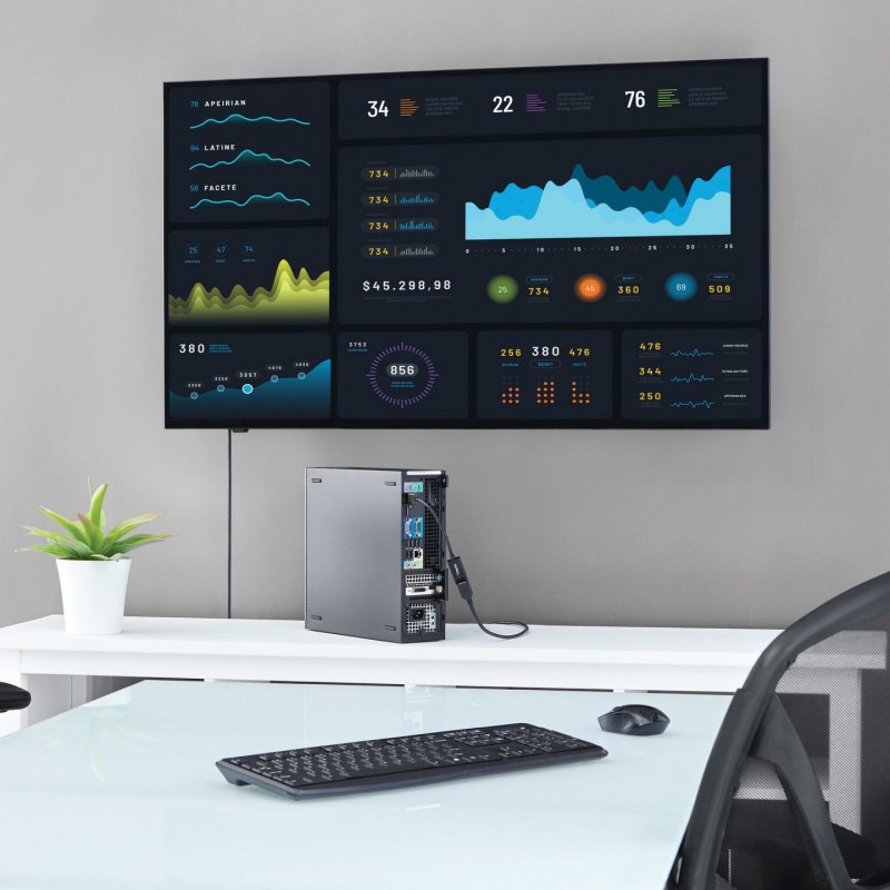 StarTech.com Adaptateur DisplayPort vers HDMI - Convertisseur Vidéo DP Actif 4K 30Hz vers HDMI - Câble d'Adaptation po