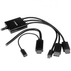 CABLE ADAPTATEUR HDMI  DP OU MINI DP VERS HDMI DE 2 M