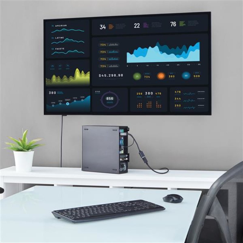 CONVERTISSEUR HDMI VERS DP ALIMENTE PAR USB - M/F - 4K