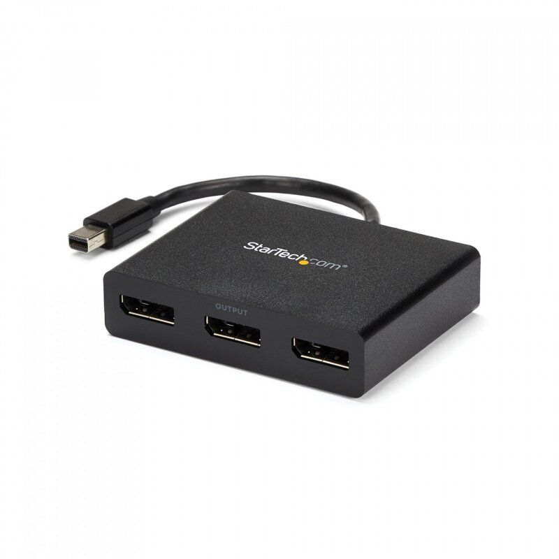 StarTech.com 3-Port Multi Monitor Adapter - Mini DisplayPort to DisplayPort MST Hub, Dual 4K 30Hz & 1x 1080p - Video Spl
