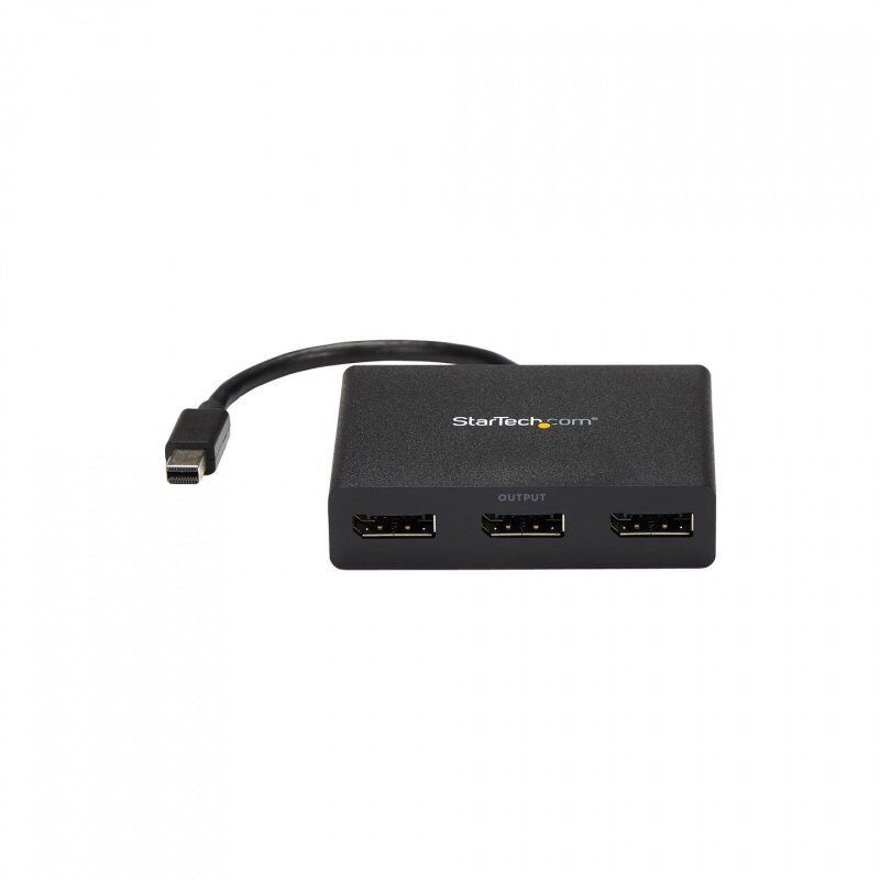 StarTech.com 3-Port Multi Monitor Adapter - Mini DisplayPort to DisplayPort MST Hub, Dual 4K 30Hz & 1x 1080p - Video Spl