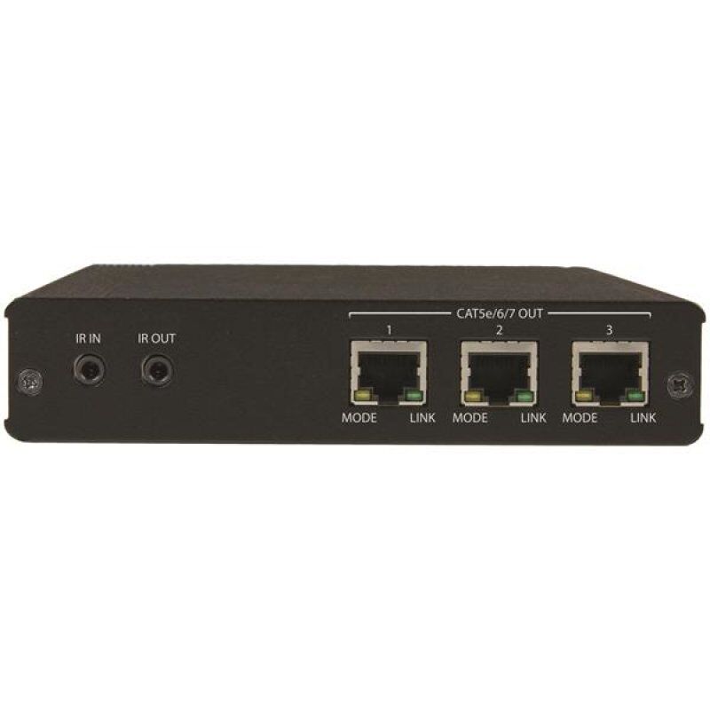 StarTech.com 3-Port HDBaseT Extender Kit with 3 Receivers - 1x3 HDMI over CAT5e Splitter - Up to 4K