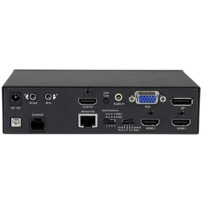 StarTech.com Extendeur vidéo HDBaseT multi-entrées avec switch intégré - HDMI, VGA, DisplayPort via Cat5e ou Cat 6 -