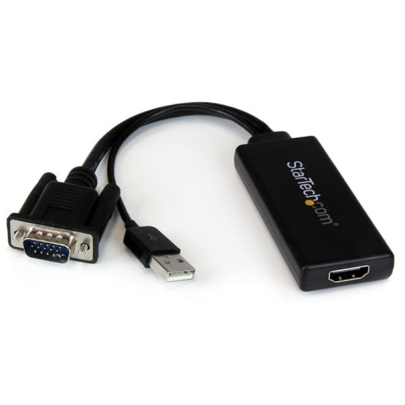 StarTech.com Adaptateur VGA vers HDMI avec audio et alimentation par USB – Convertisseur VGA vers HDMI portable – 10