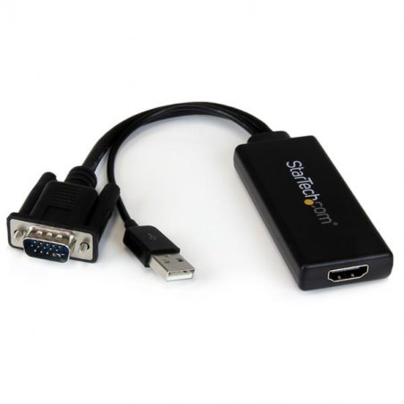 StarTech.com Adaptateur VGA vers HDMI avec audio et alimentation par USB – Convertisseur VGA vers HDMI portable – 10