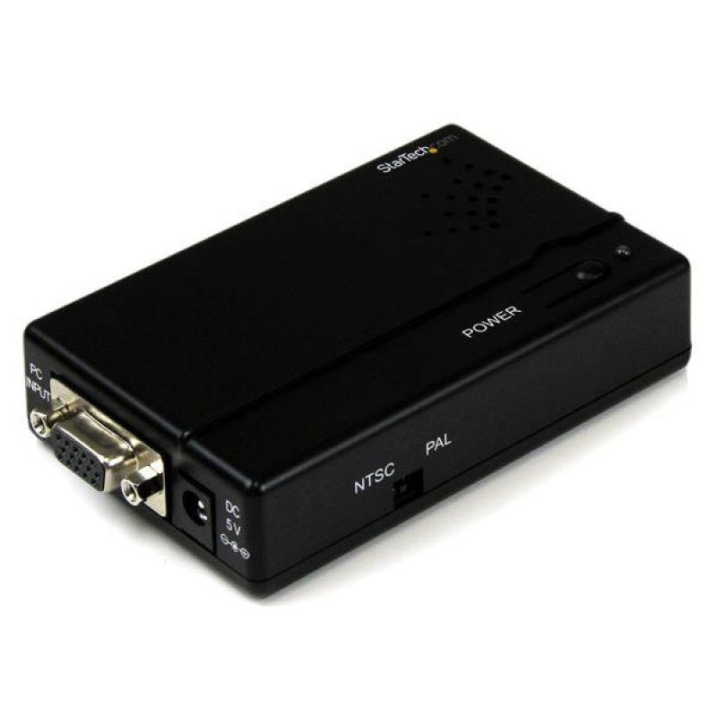 StarTech.com VGA auf Composite oder S-Video Konverter / Adapter bis zu max. 1600x1200 - Videokonverter - Schwarz