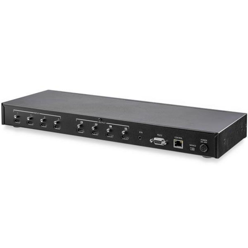 4X4 HDMI MATRIX SWITCH W/AUDIO REMOTE ETHERNET CONTROL 4K 60HZ