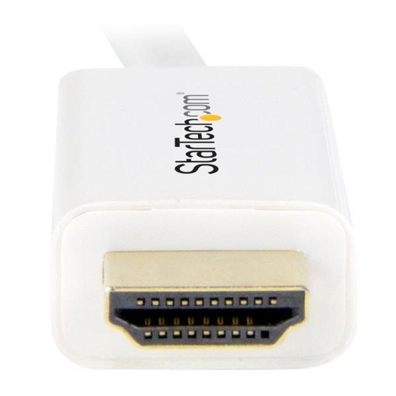 CABLE ADAPTATEUR MINI DP VERS HDMI DE 2 M - M/M - 4K - BLANC