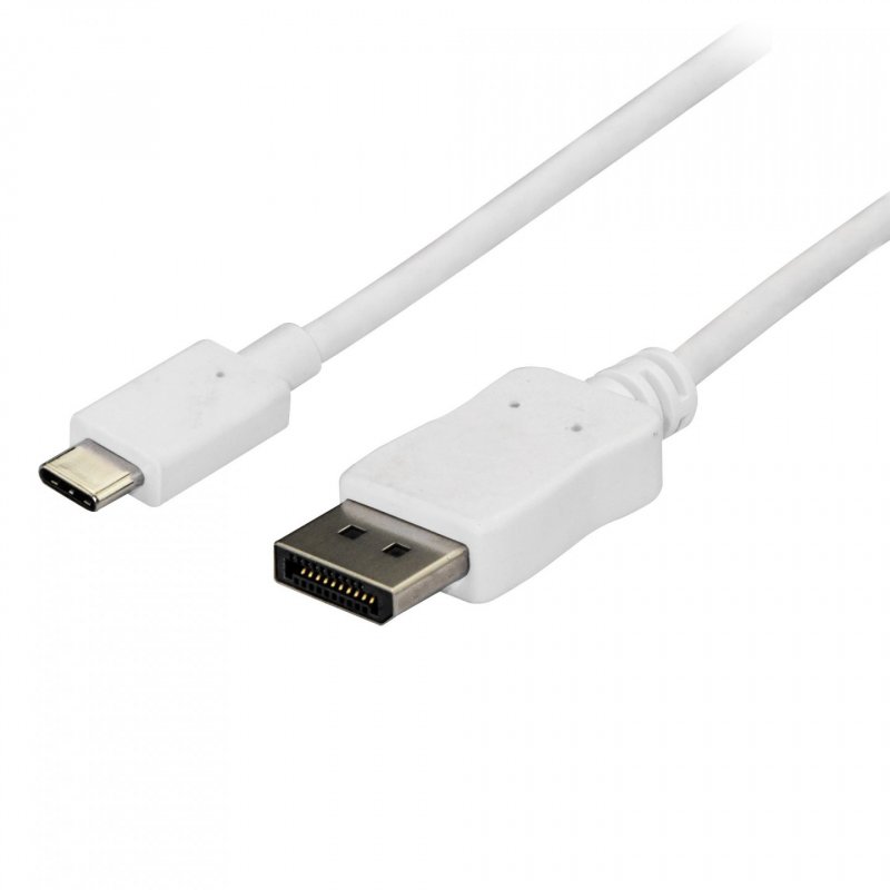 1.8M USB-C TO DISPLAYPORT CABLE USB C TO DP ADAPTER - WHITE