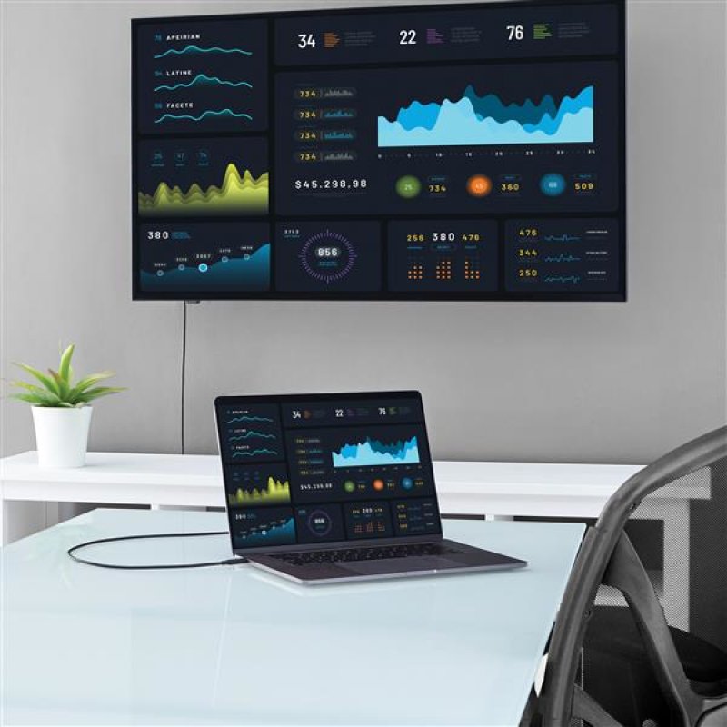 StarTech.com Câble adaptateur USB-C vers HDMI 4K 60 Hz de 2 m - Noir