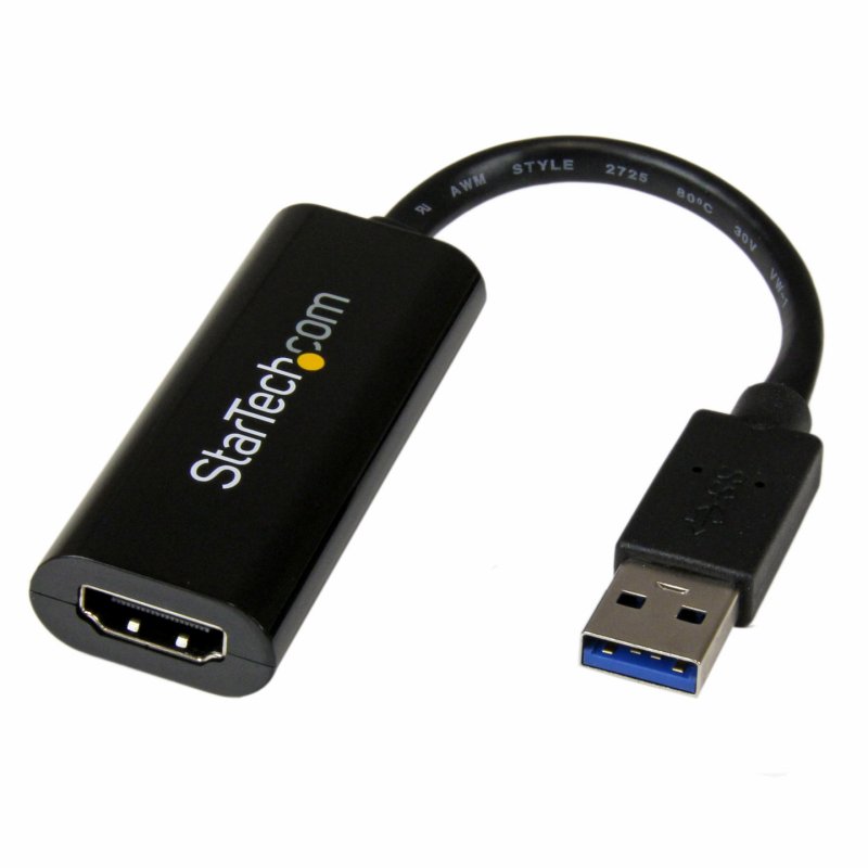 StarTech.com Adaptateur USB 3.0 vers HDMI - 1080p - Convertisseur d'Écran Slim/Compact USB Type-A vers HDMI pour Monite