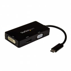 3-IN-1 VIDEO CONVERTER - USB TYPE C TO VGA DVI OR HDMI - 4K
