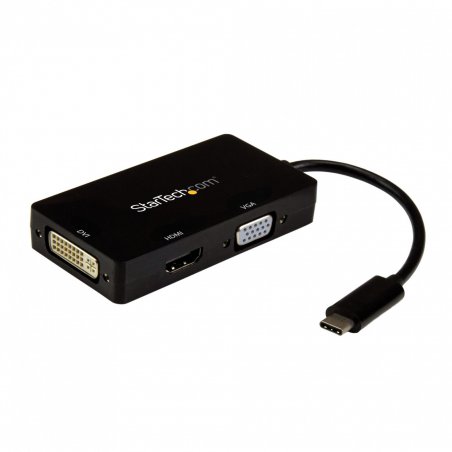 3-IN-1 VIDEO CONVERTER - USB TYPE C TO VGA DVI OR HDMI - 4K