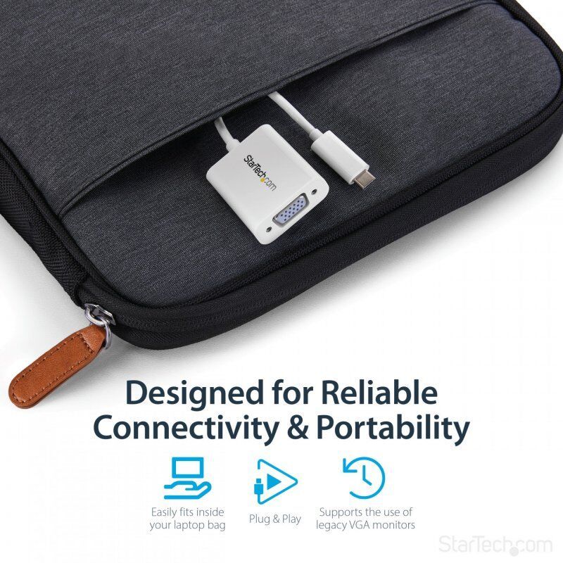 StarTech.com USB-C to VGA Adapter - White