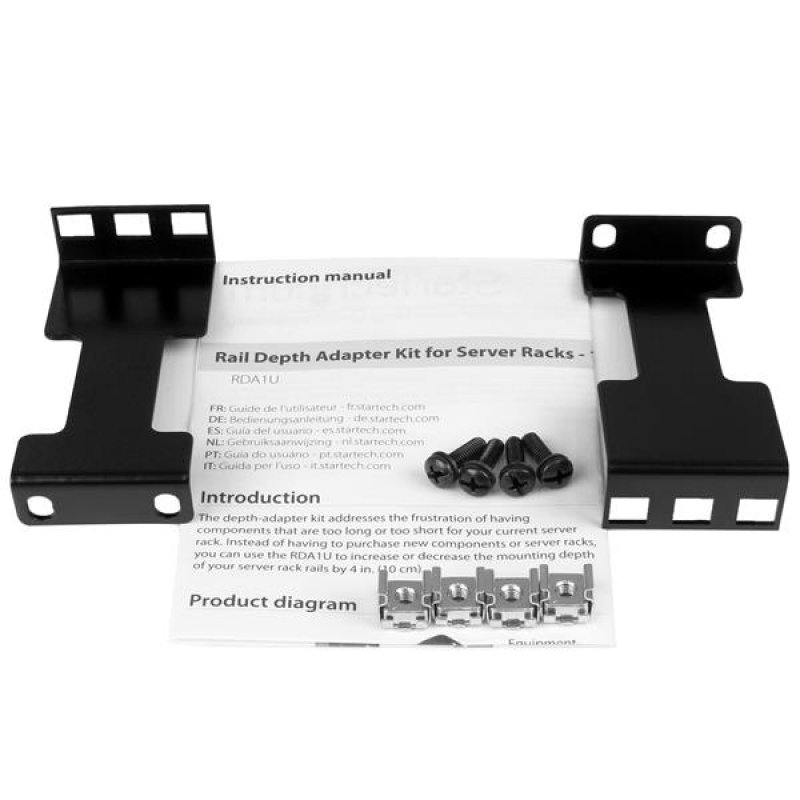 KIT ADAPTATEUR DE PROFONDEUR DE RAIL POUR RACK DE SERVEUR 1U