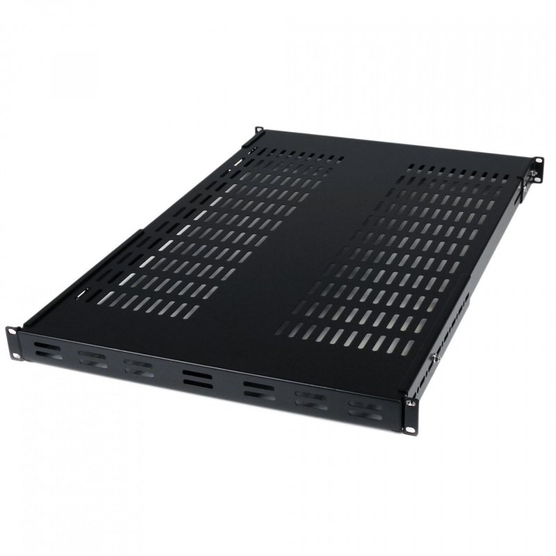 StarTech.com 1U Adjustable Vented Server Rack Mount Shelf - 175lbs - 19.5 to 38in Adjustable Mounting Depth Universal Tr