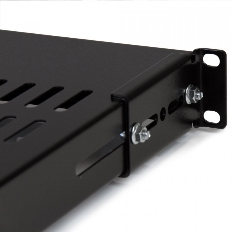 StarTech.com 1U Adjustable Vented Server Rack Mount Shelf - 175lbs - 19.5 to 38in Adjustable Mounting Depth Universal Tr