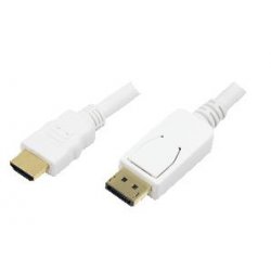 LogiLink 2m, HDMI-DP DisplayPort White