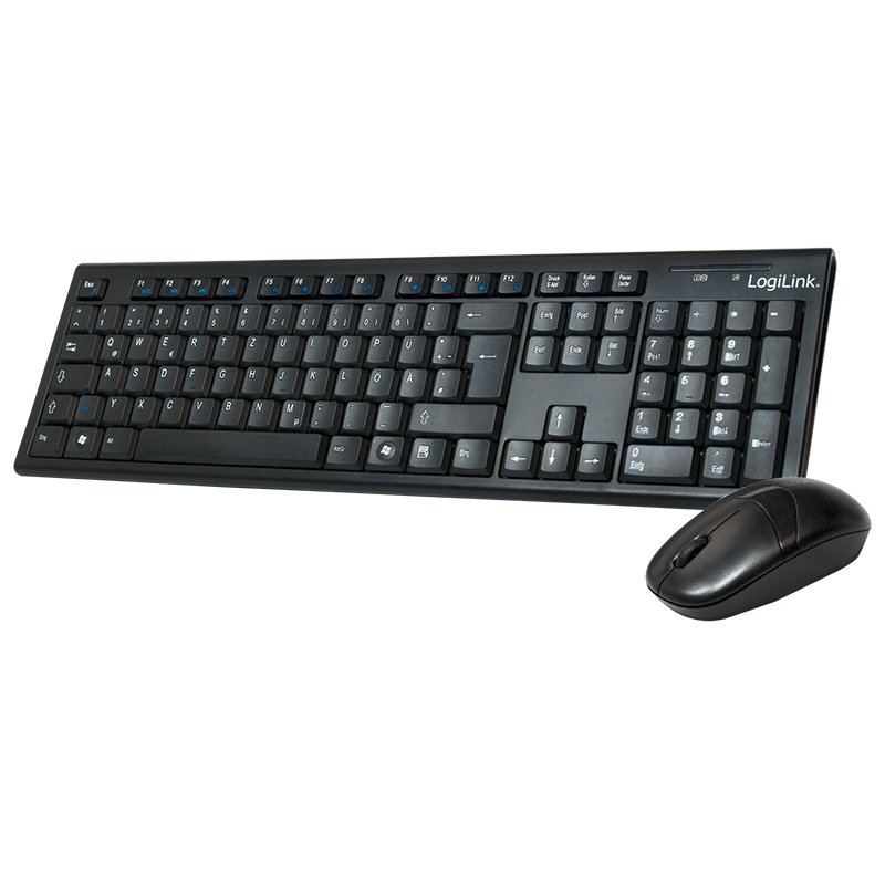 LogiLink ID0104 keyboard Mouse included RF Wireless QWERTZ Black